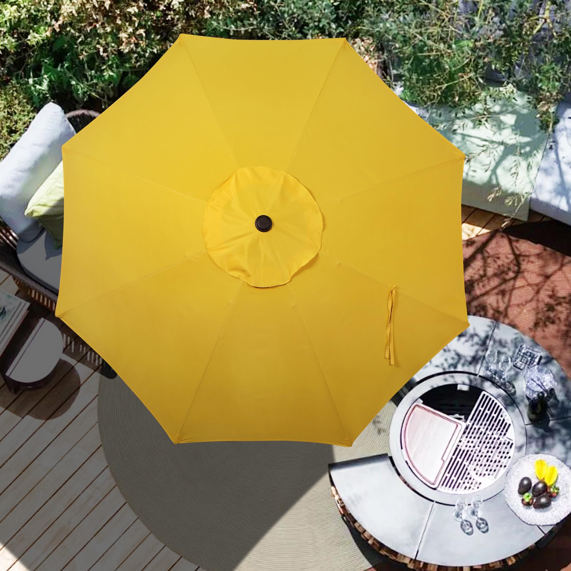 Blissun folded canopy with strap closure for compact storage and easy transport