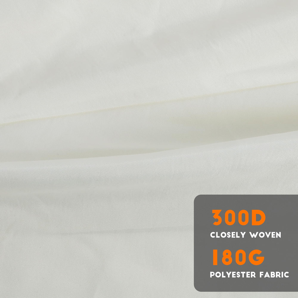 Blissun canopy beside ruler showing 52–54 inch rib compatibility for correct fit