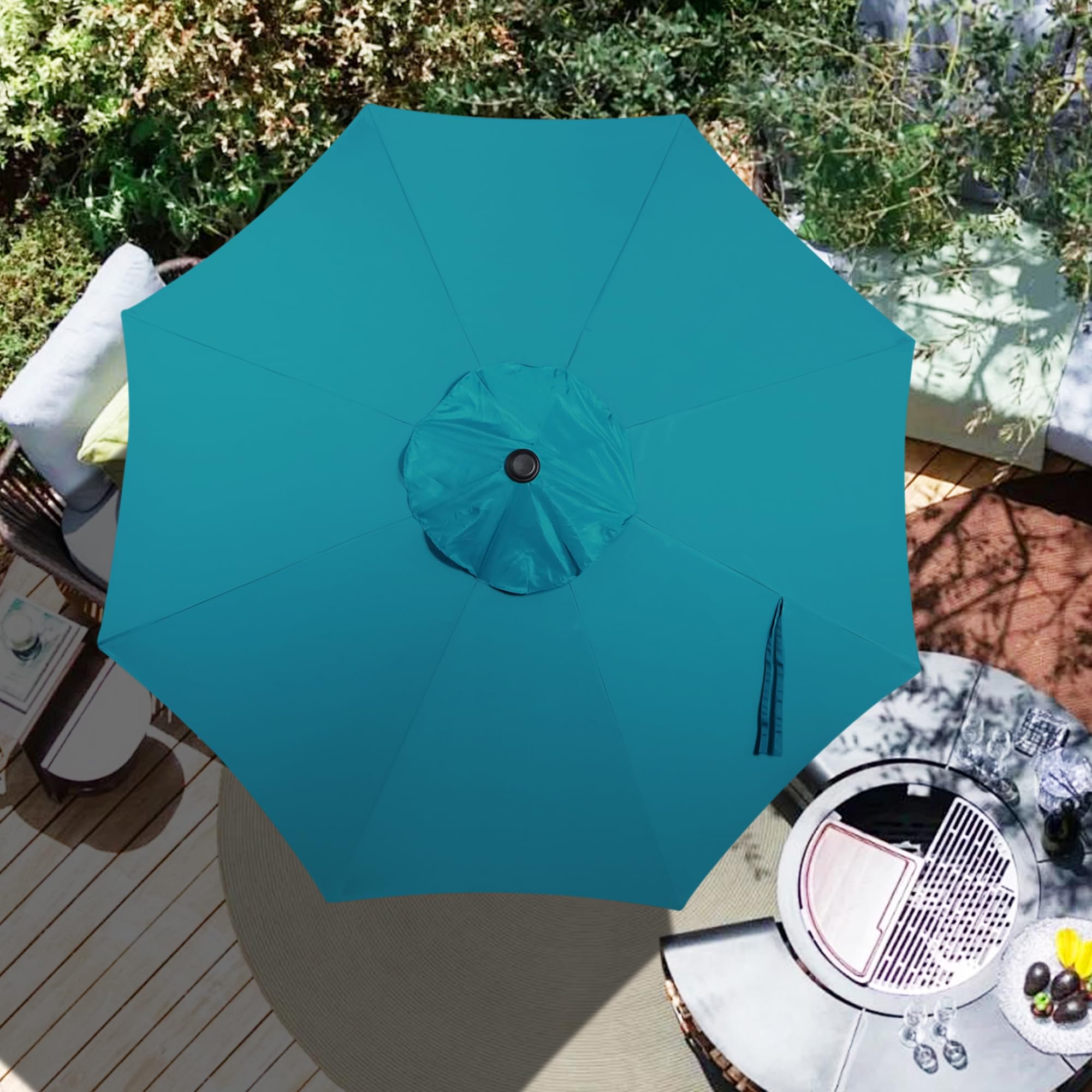 Blissun side profile showing canopy shape and seam reinforcement