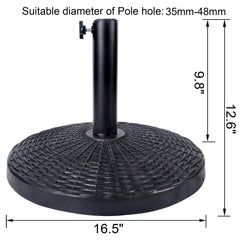 Blissun close-up of adjustable piston showing pole fit and secure hold