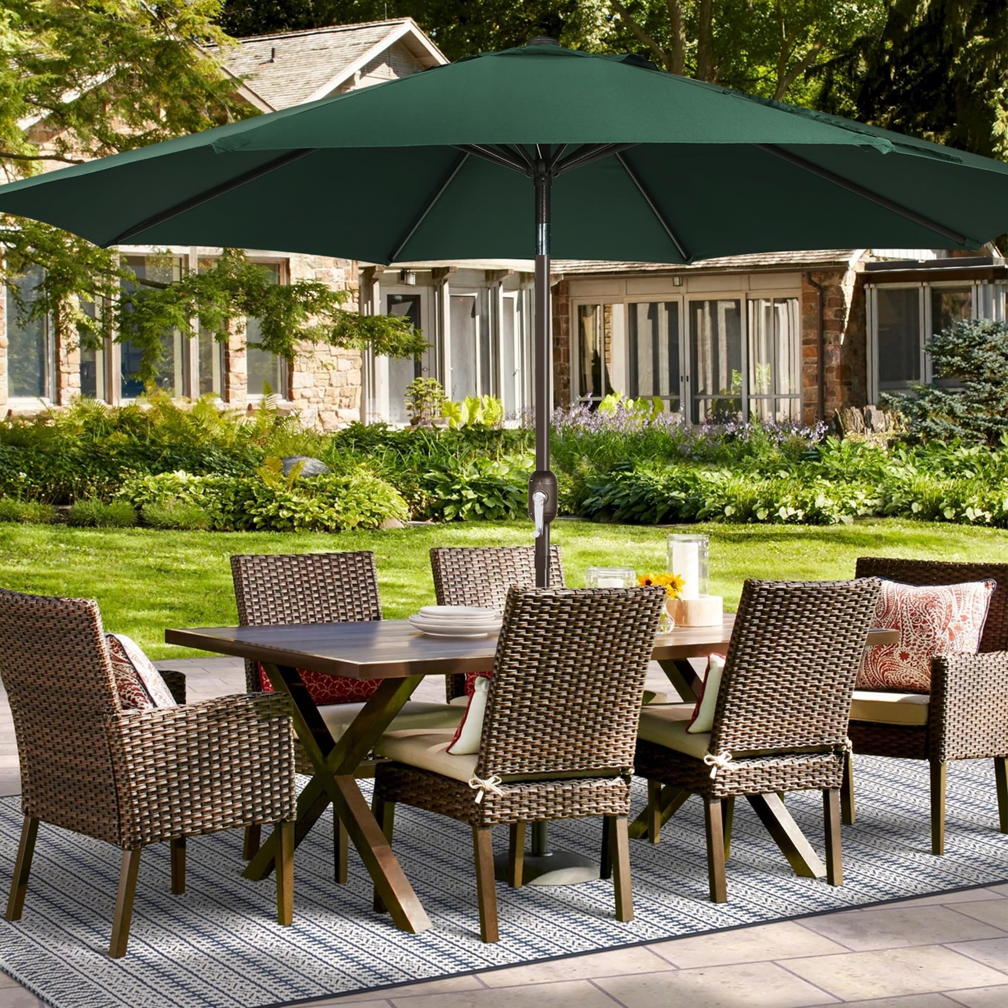 Blissun folded canopy secured with strap for compact storage and transport convenience