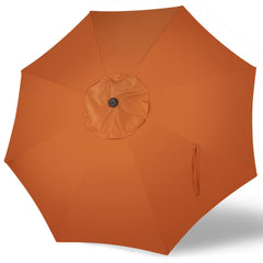 Blissun front view rust canopy showing full coverage benefit