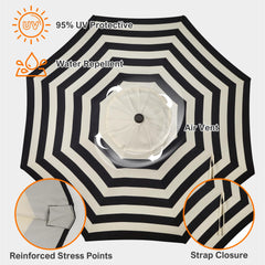 Blissun reinforced stress point stitching that strengthens rib attachment and durability