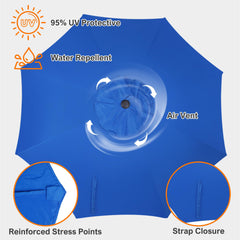 Blissun reinforced stitching at rib junctions for longer canopy life