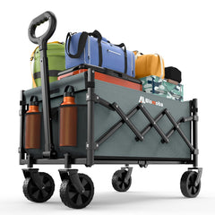 Blomoba front view of wagon showing spacious cargo and sturdy build benefit