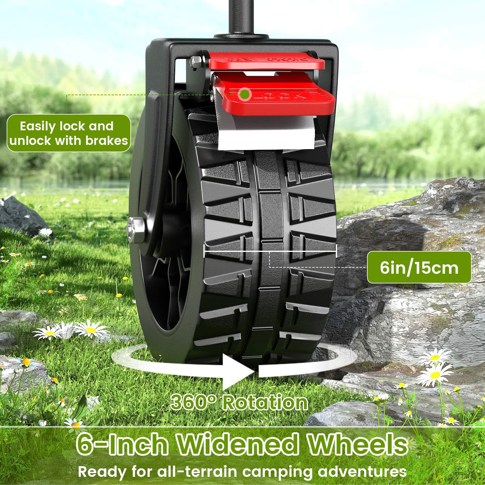Blomoba wagon handle adjustment demonstrating retractable handle for ergonomic pulling