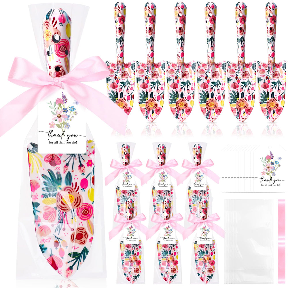 Blosssound front packaging showing 12 floral trowels ready to gift and organized