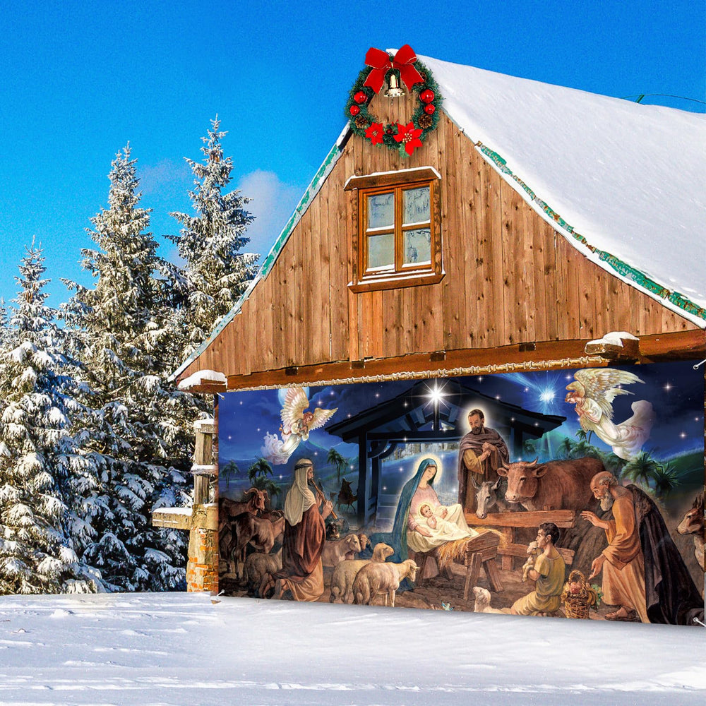 Blosssound installed at church entrance creating welcoming holiday scene