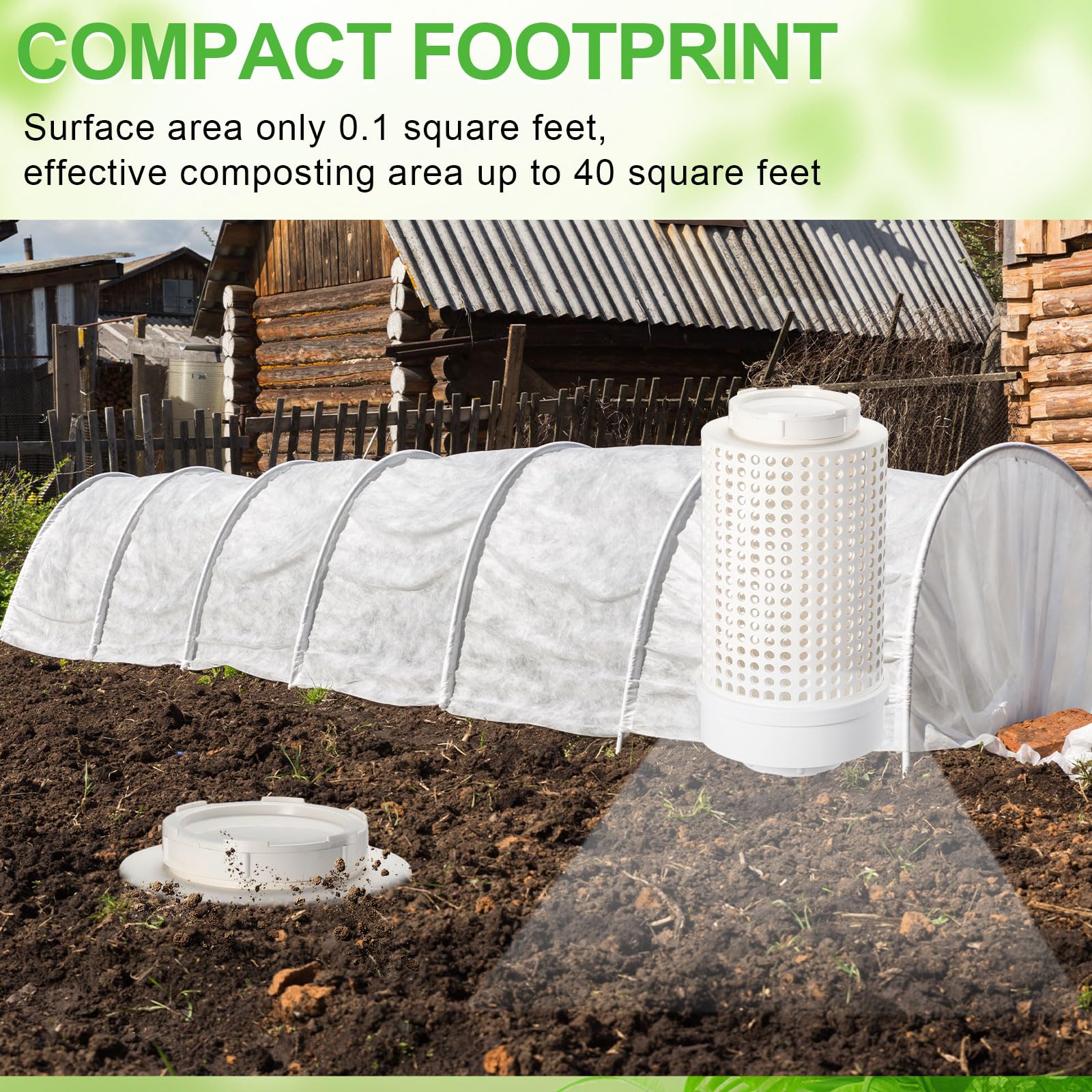 Blosssound locking removable lid close-up for clean, secure composting
