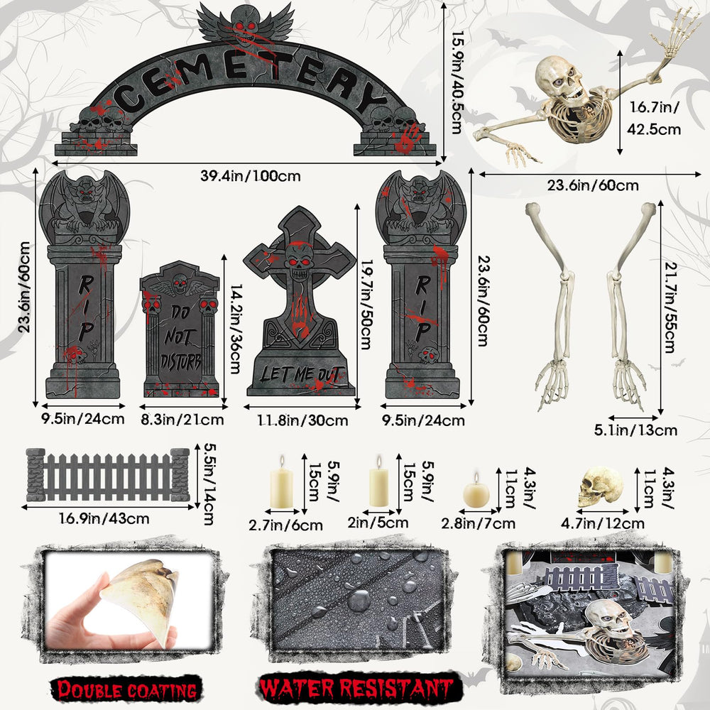 Blosssound tombstone cards closeup for customizable graveyard details