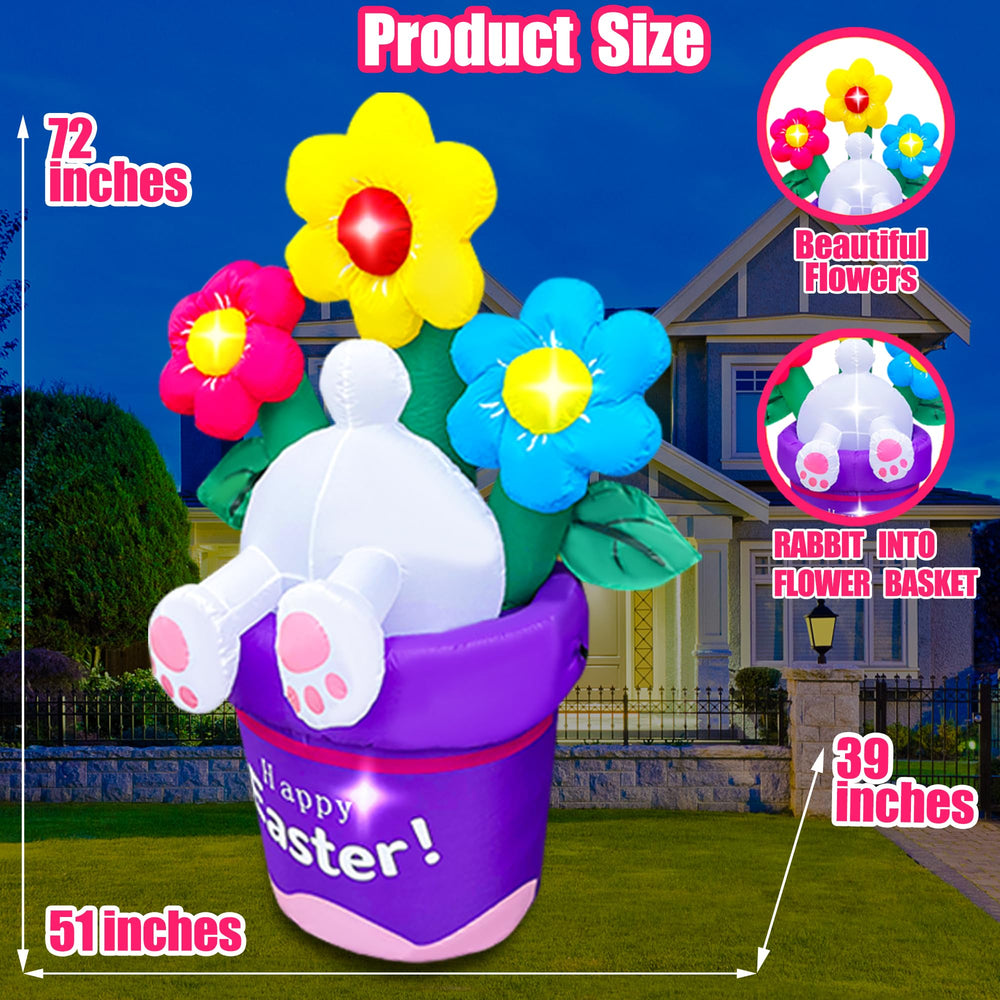BLOWOUT FUN size comparison by doorway showing scale and placement guidance