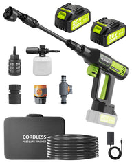 BLSKBY front view of cordless pressure washer showing compact design and controls for easy handling