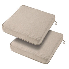 BLSTISCEN front view of two beige linen cushions offering comfortable seating