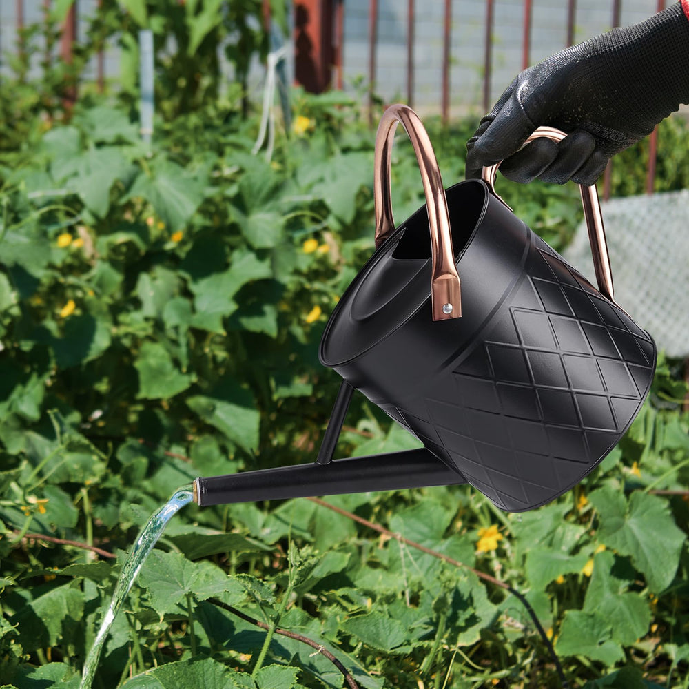BLstyle watering can placed among plants in garden highlighting decorative function and usability