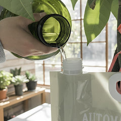 BLUASPAY hanging bag above pot showing size and scale for correct placement