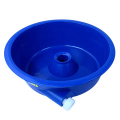 Blue Bowl set up on 5-gallon bucket with pump, Blue Bowl enables portable field recovery