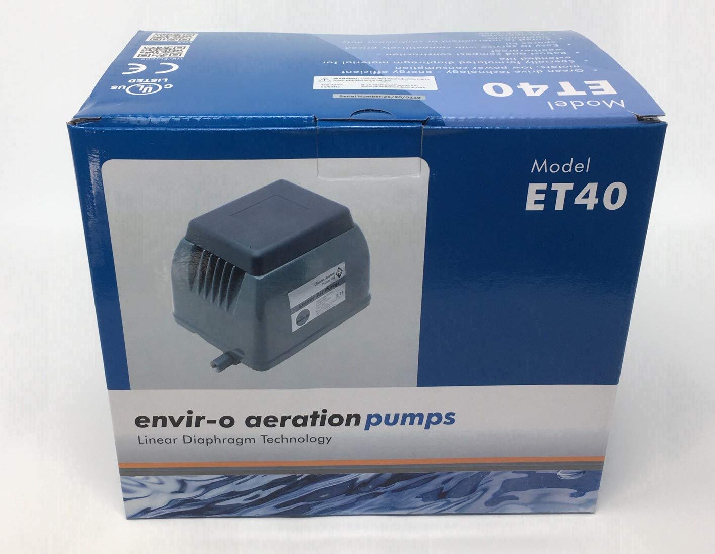 Blue Diamond Pumps ET40 bronze fitting and tubing included for simple, fast installation