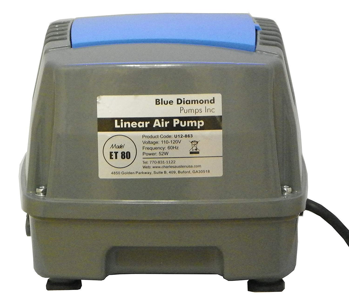 Blue Diamond ET 80 front view showing chassis and controls for reliable outdoor use