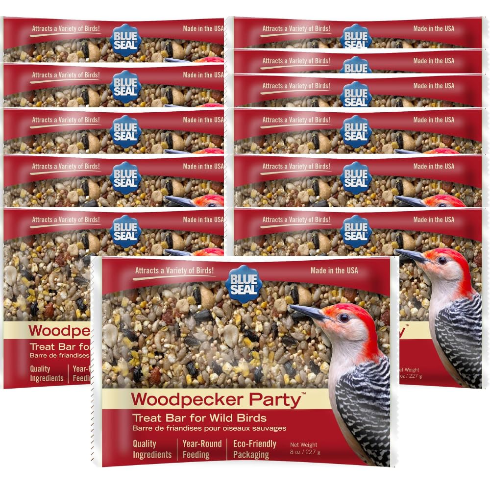 Blue Seal front packaging showing pack of twelve suet bars and product name benefits