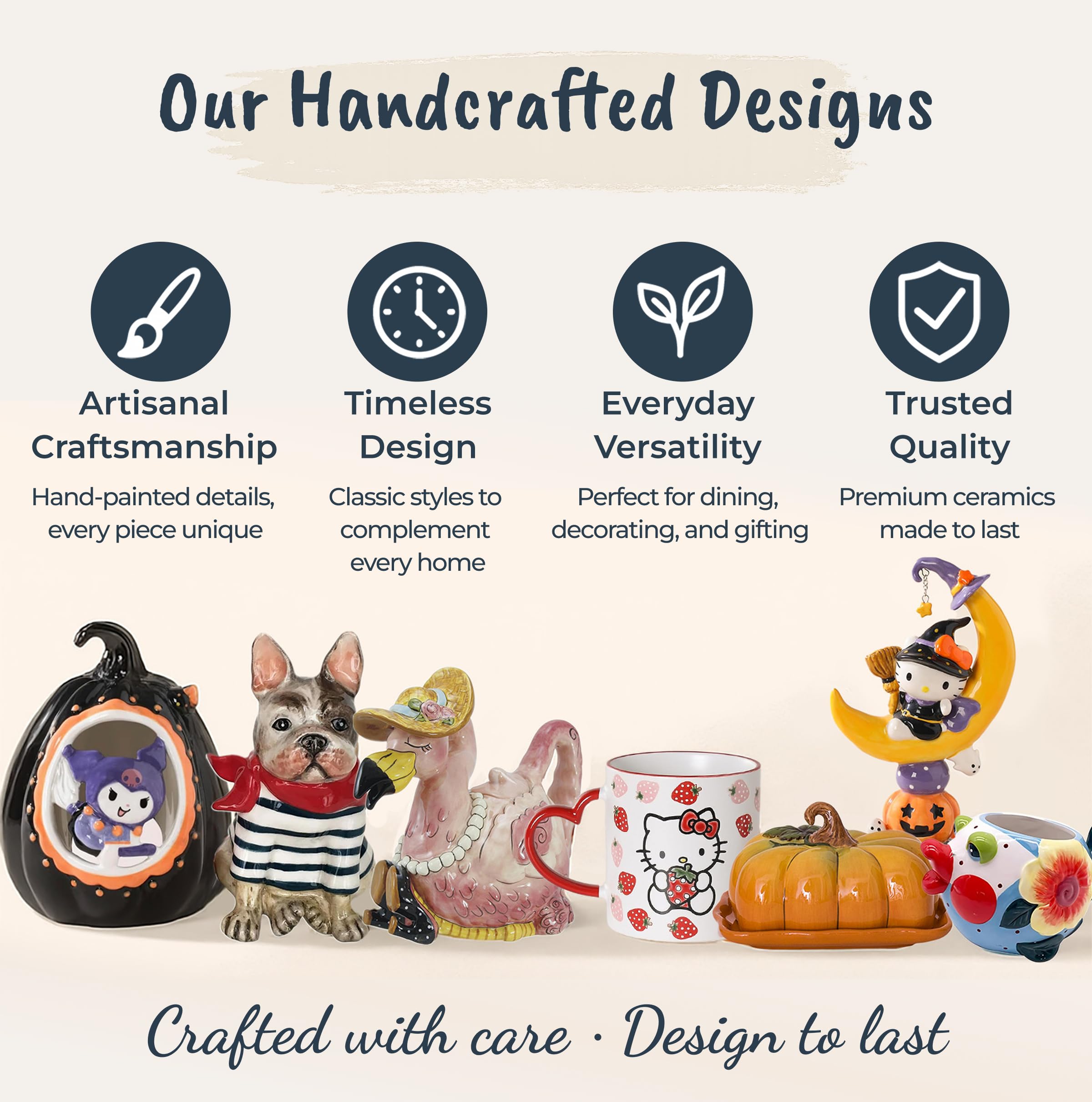 Blue Sky Clayworks Hello Kitty packaging and label showing limited edition collectible care
