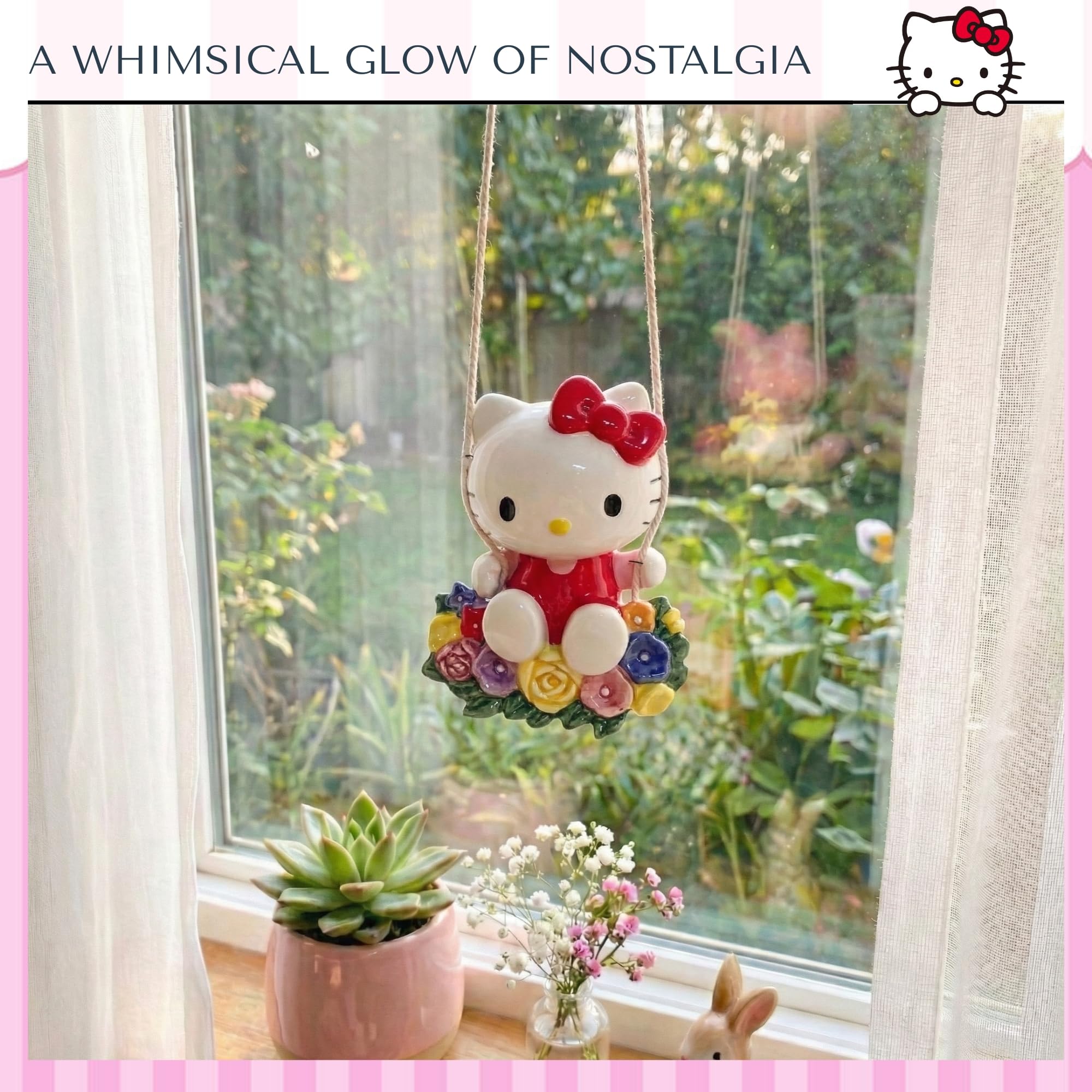 Blue Sky Clayworks Hello Kitty side detail highlighting hand-finished ceramic texture