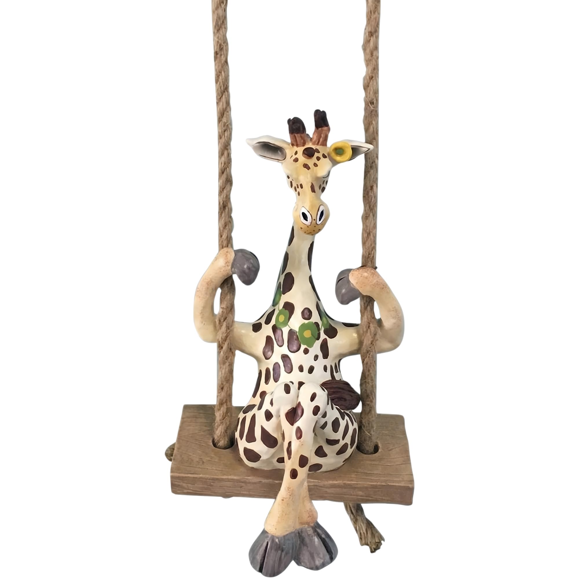 Blue Sky Clayworks giraffe front view showing full silhouette and decorative glaze