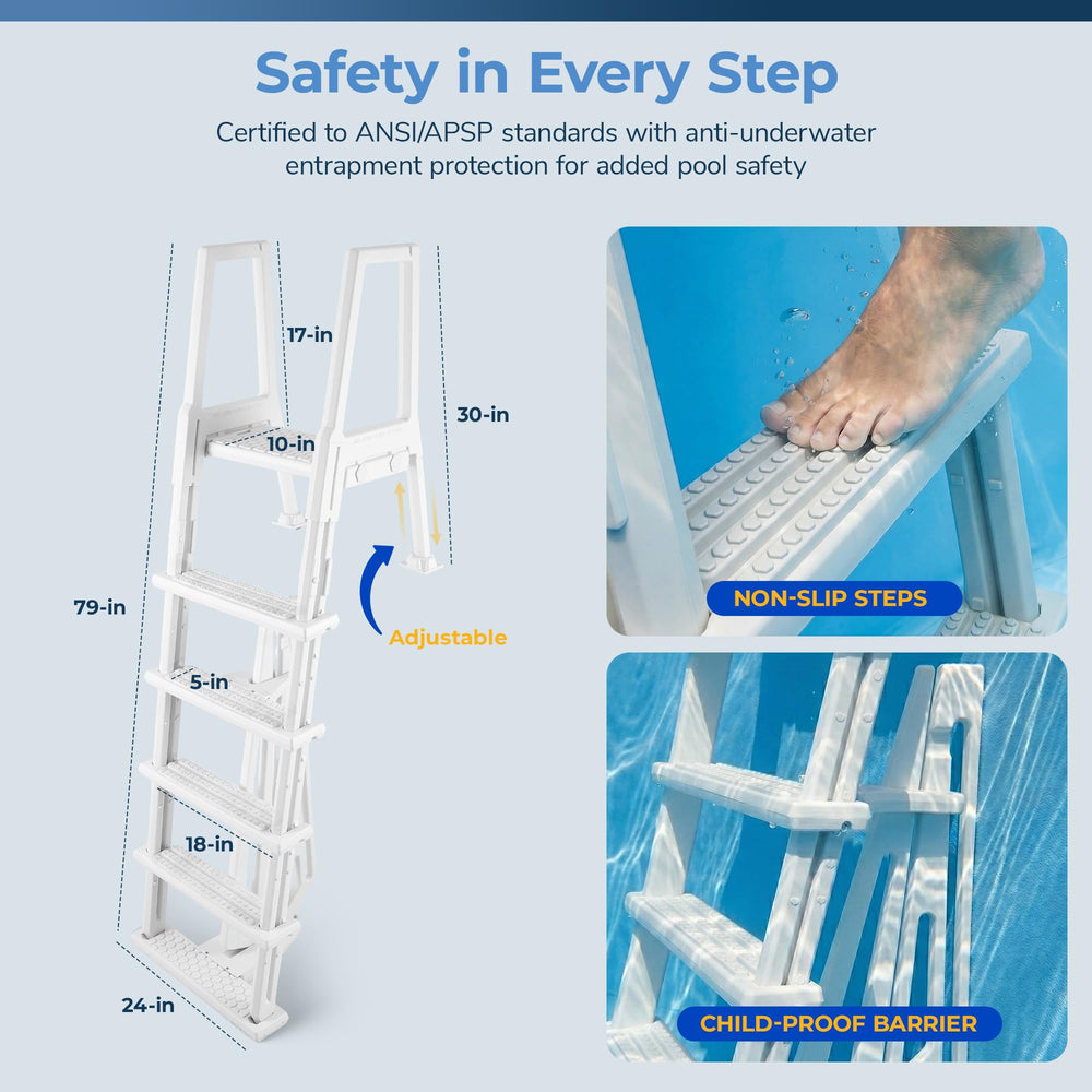Blue Wave two-piece anti-entrapment barrier increasing pool safety