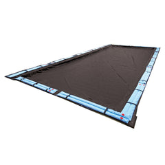 Blue Wave cover overhead view showing full 25x45 ft coverage and debris protection