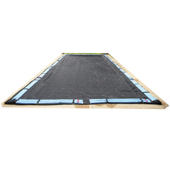 Blue Wave full cover on pool showing clean barrier benefit