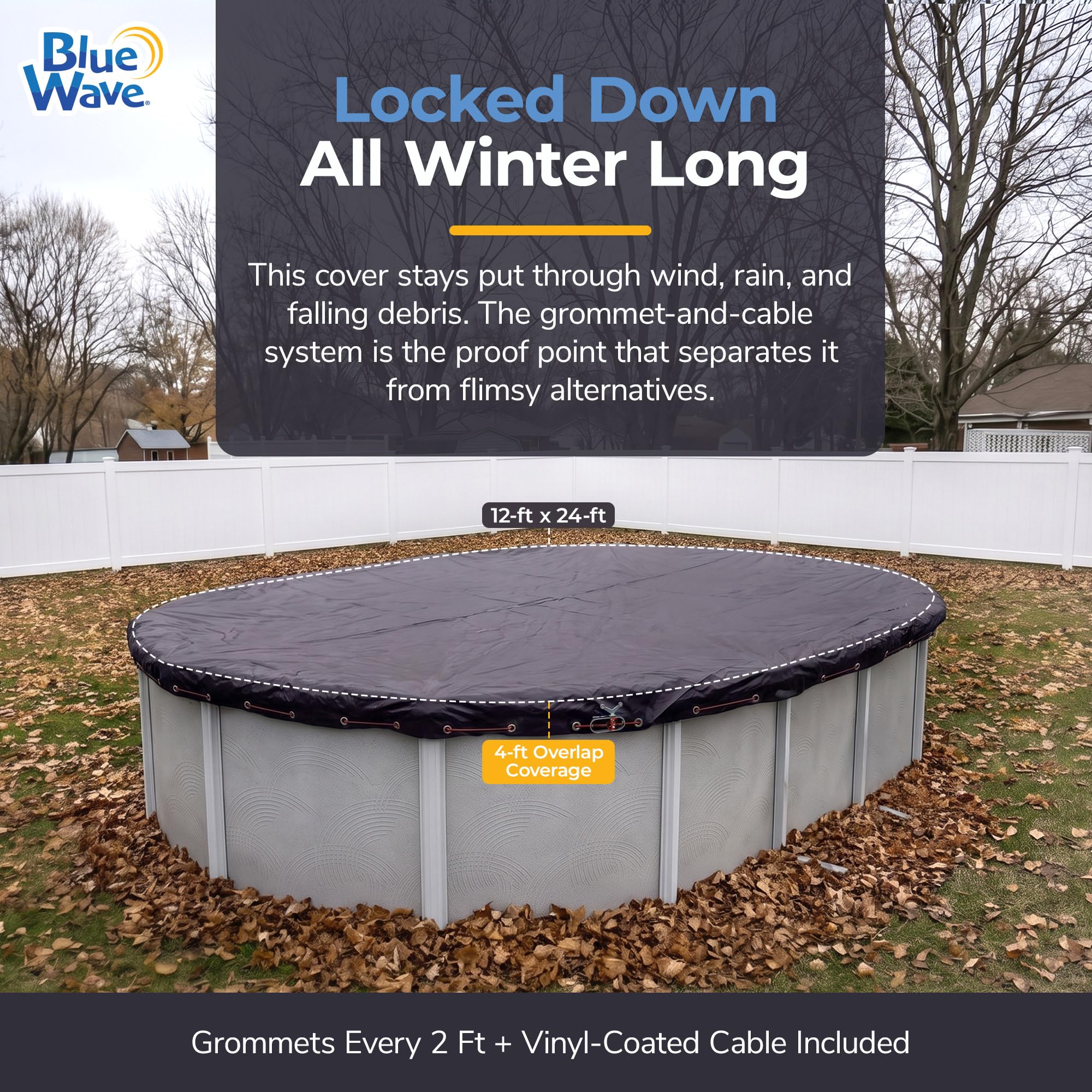 Blue Wave close-up of reinforced heat-sealed seam demonstrating water-resistant strength