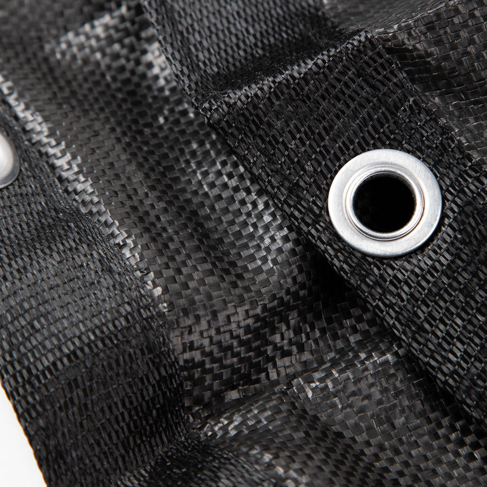 Blue Wave folded cover stored compactly for easy offseason storage