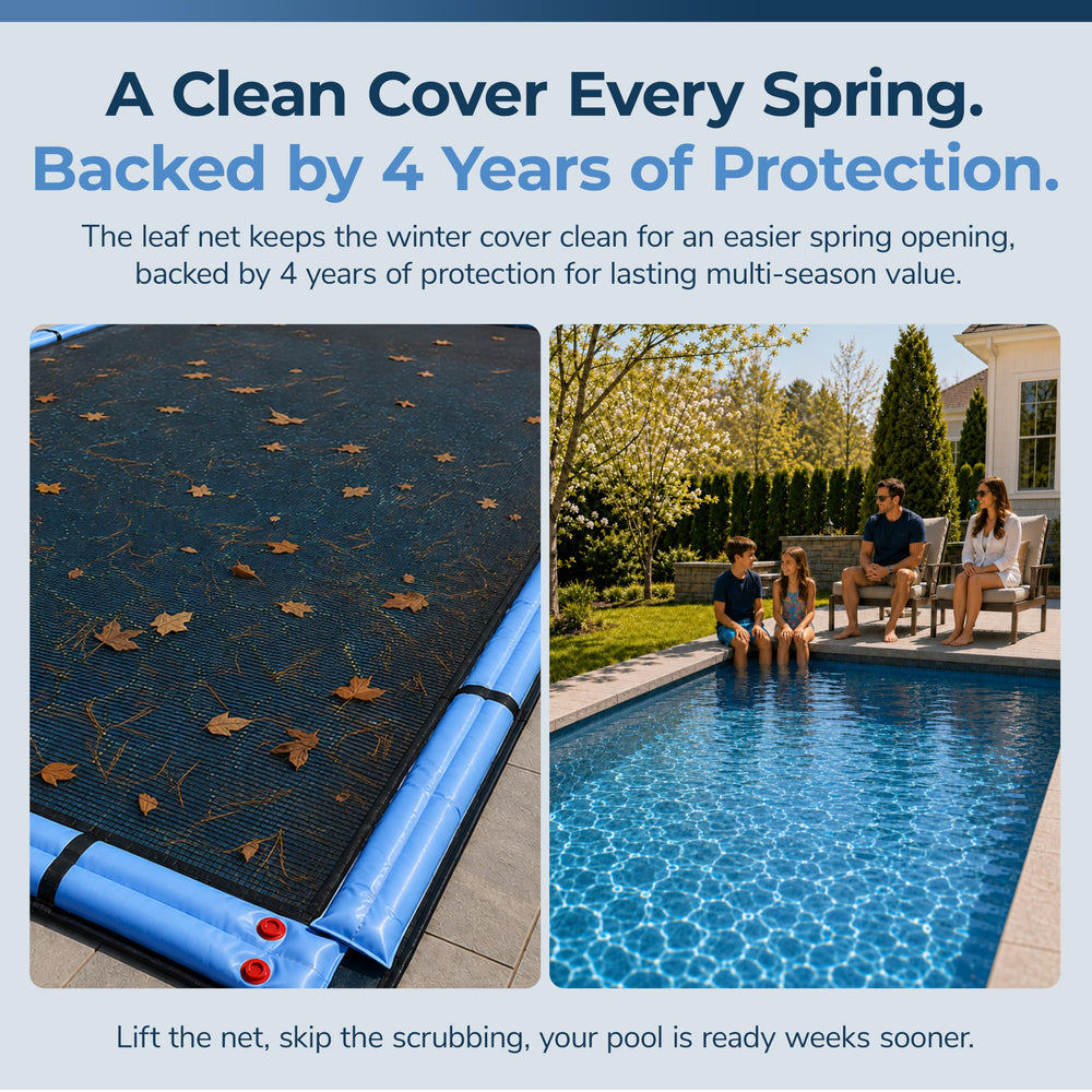 Blue Wave folded leaf net stored compactly to save space between seasons