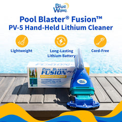 Blue Wave Fusion PV-5 reusable filter bag detail highlighting easy emptying and reuse