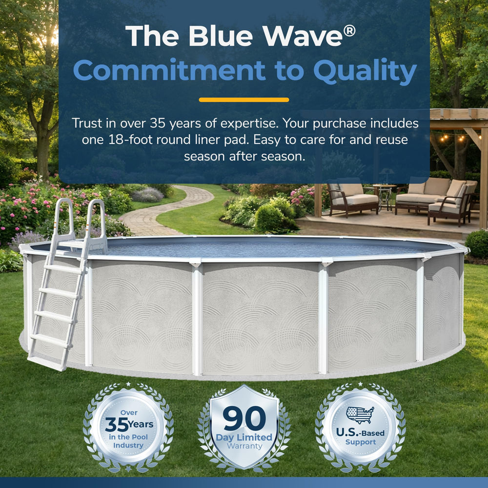 Blue Wave lifestyle shot in a backyard setting displaying practical protection benefit