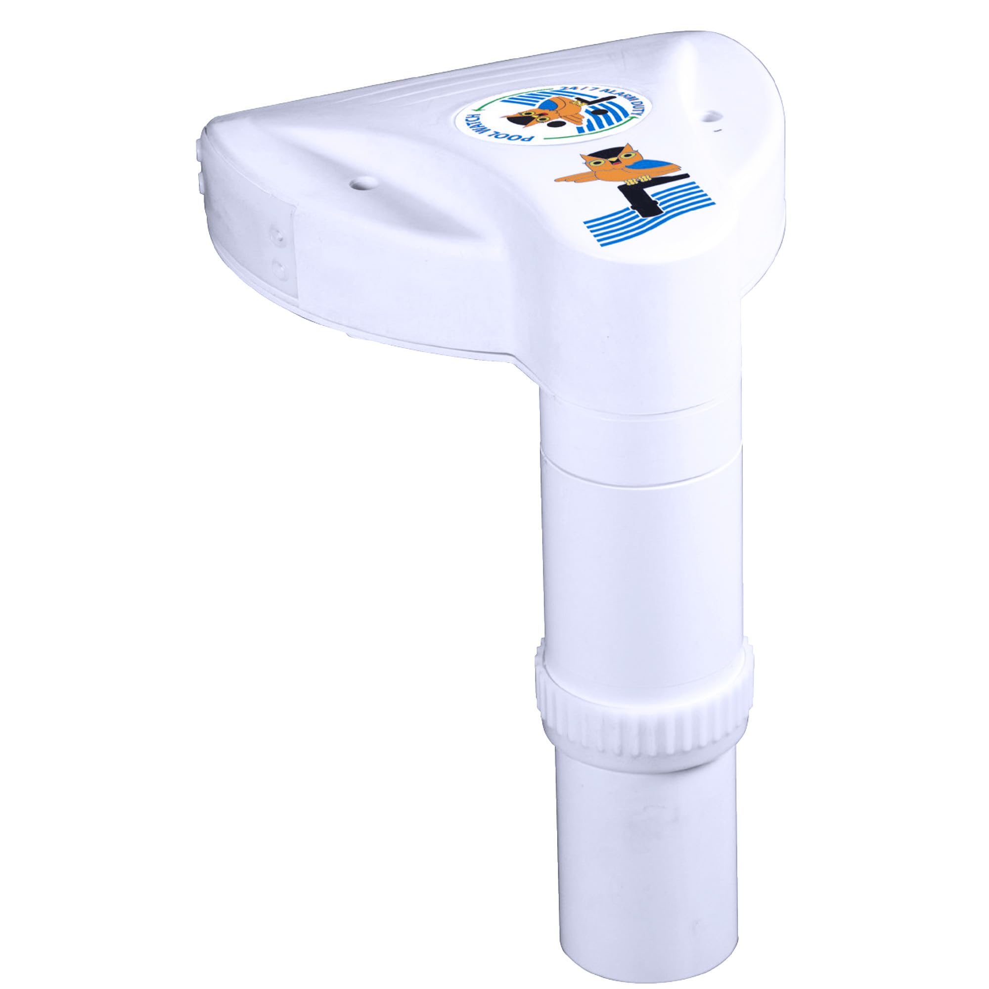 Blue Wave front view of Poolwatch alarm showing compact design and clear labeling