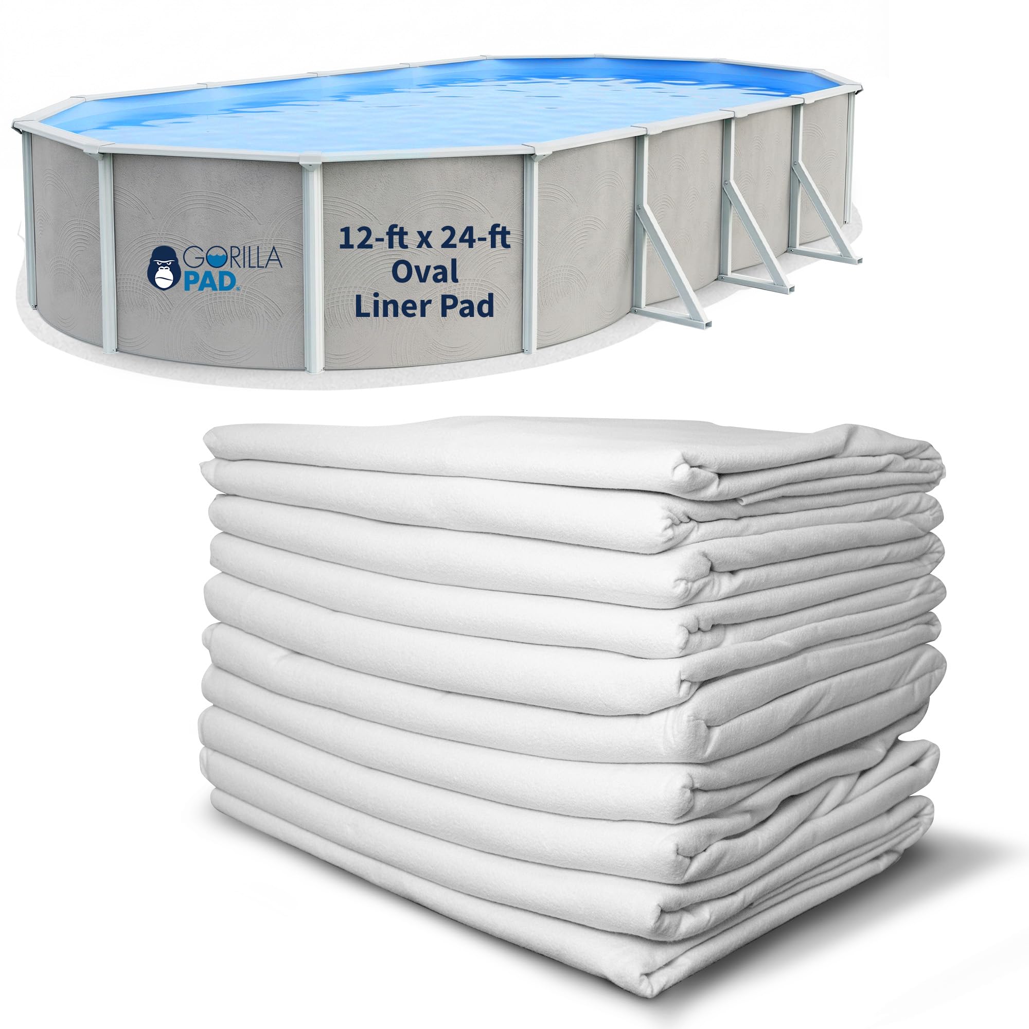 Blue Wave front packaging showing the 12'x24' pad protecting liner
