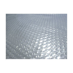 Blue Wave front view of clear oval solar cover showing fit and heat benefit