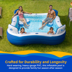 Blue Wave matching cover and included accessories protecting pool from debris