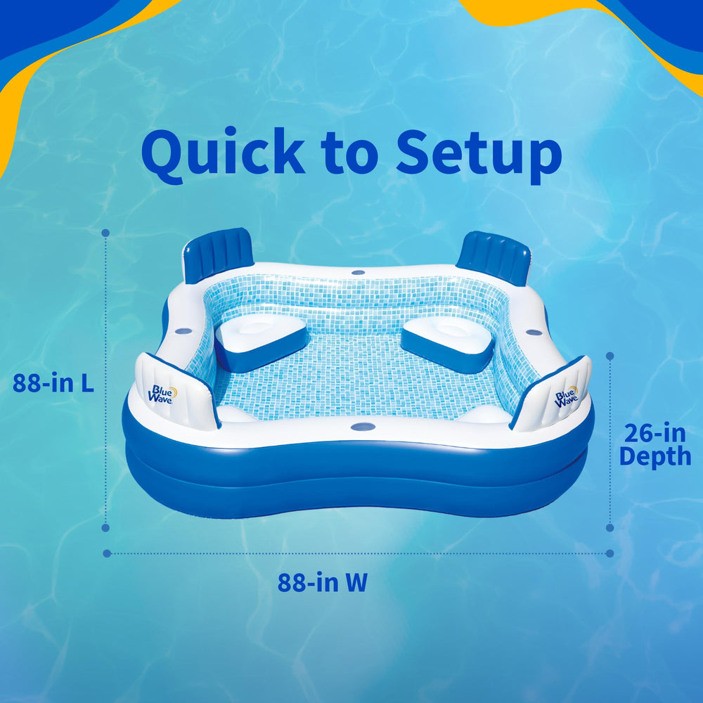Blue Wave side profile illustrating 26-inch wall height and deeper soak benefit