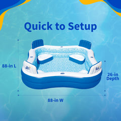Blue Wave side profile illustrating 26-inch wall height and deeper soak benefit