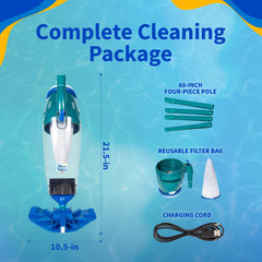 Blue Wave PV-10 reusable filter bag detail showing washable, large-capacity design