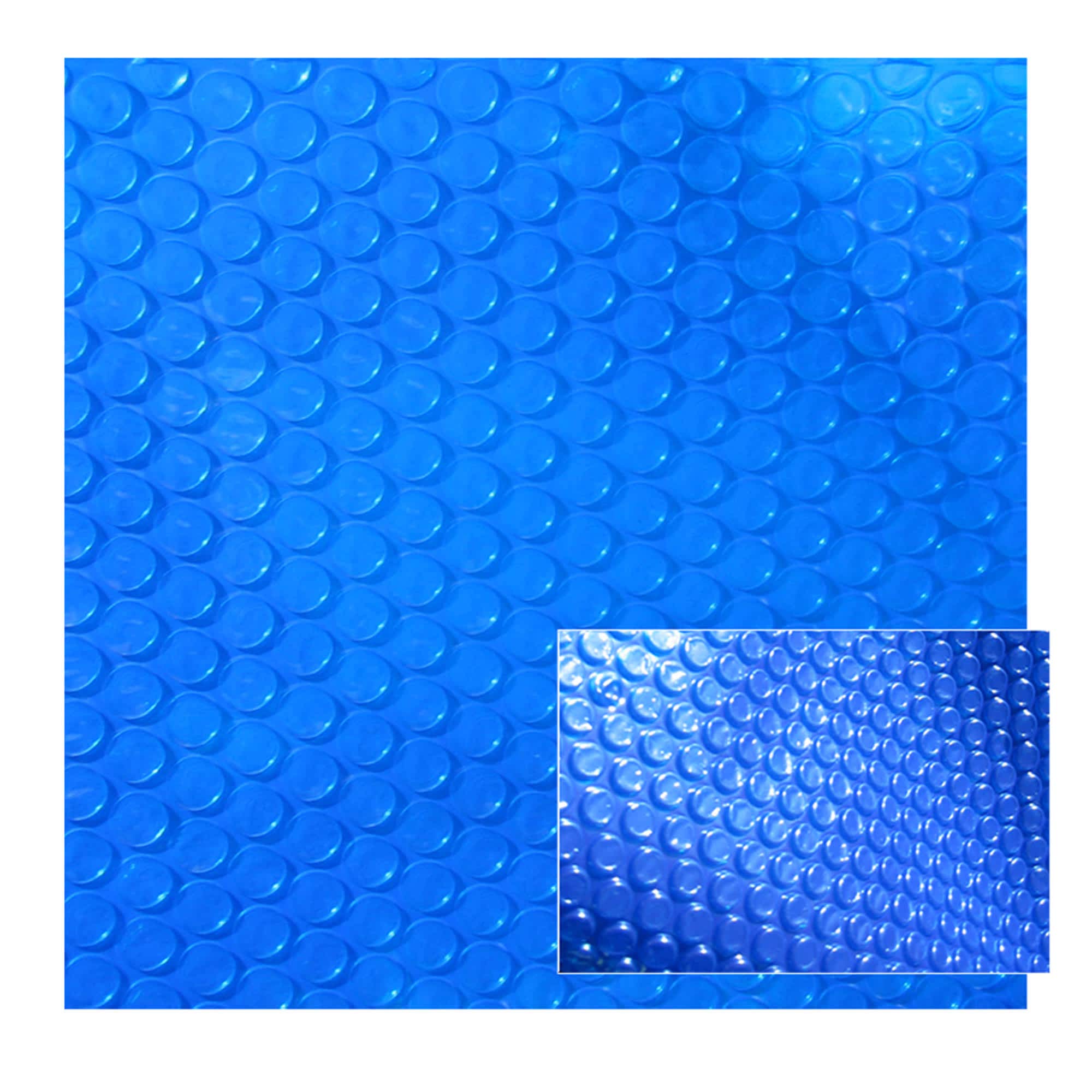 Blue Wave front view of 16x24 solar blanket showing size and easy handling benefit