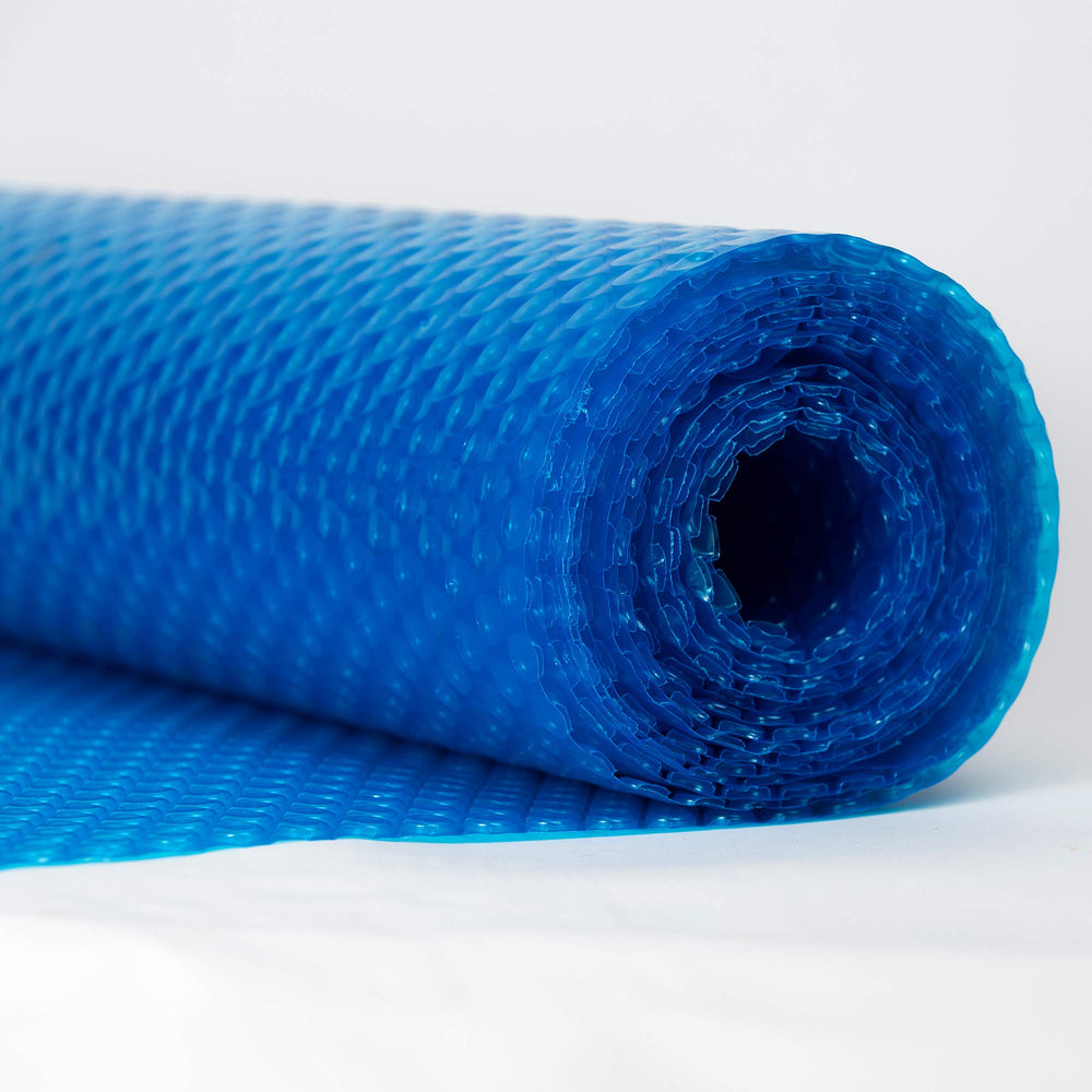 Blue Wave rolled cover stored compactly to save space