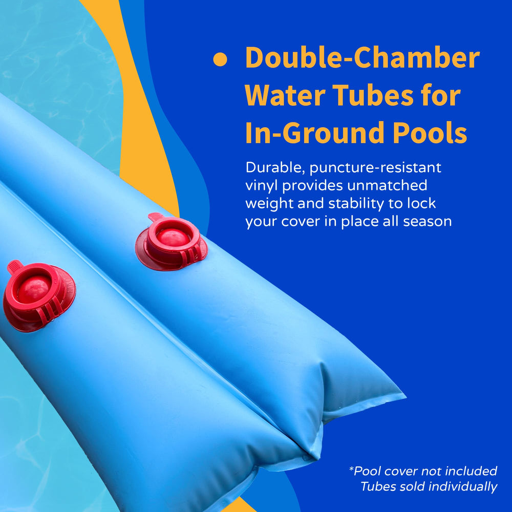 Blue Wave tube amid ice and snow illustrating cold-weather durability and freeze resistance