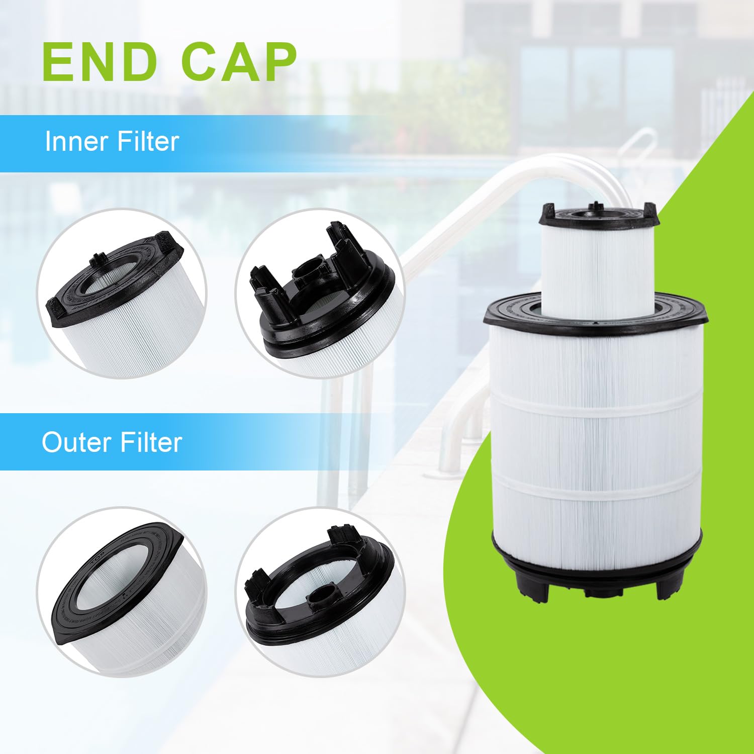 BLUEFLO inner cartridge close-up pleats demonstrating increased dirt-holding capacity