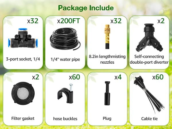 Bluepro tubing length comparison visualizing 200ft coverage for larger garden areas