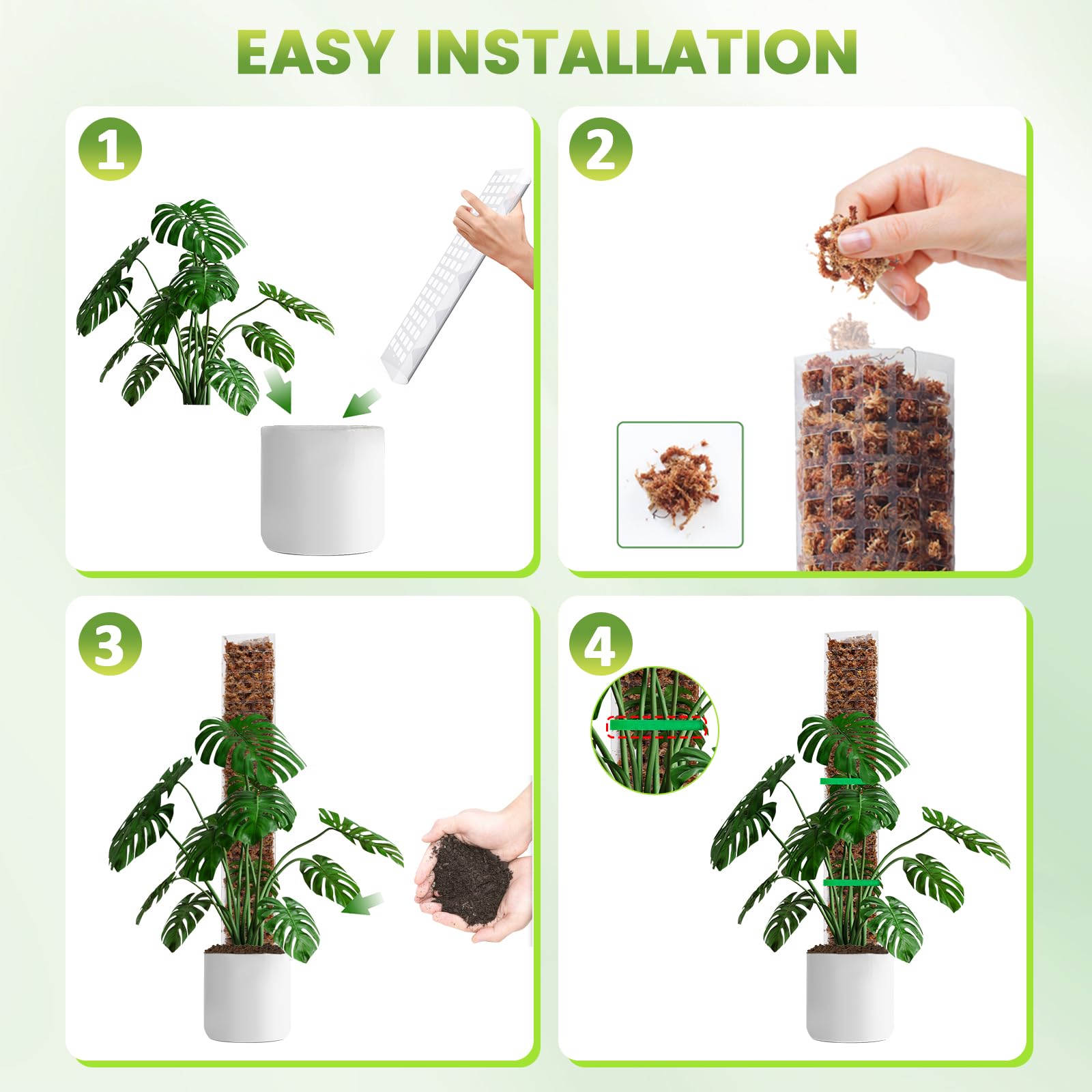 Bluepro pole beside 24 inch ruler showing accurate size for medium to large plants