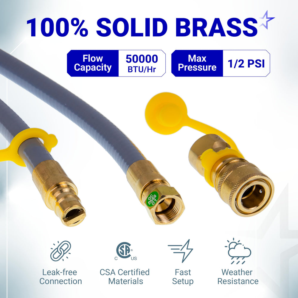 BlueStars 10ft hose next to ruler showing safe distance and reach benefit