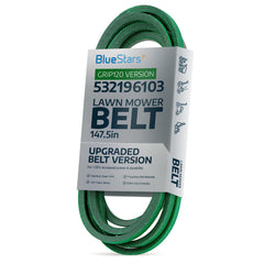 BlueStars front profile of Grip120 belt showing robust covered design and improved grip