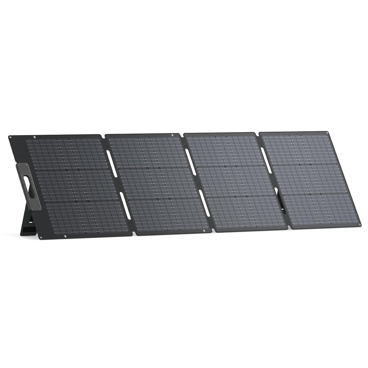 BLUETTI 200W solar panel front view showing full array and brand logo for quick charging